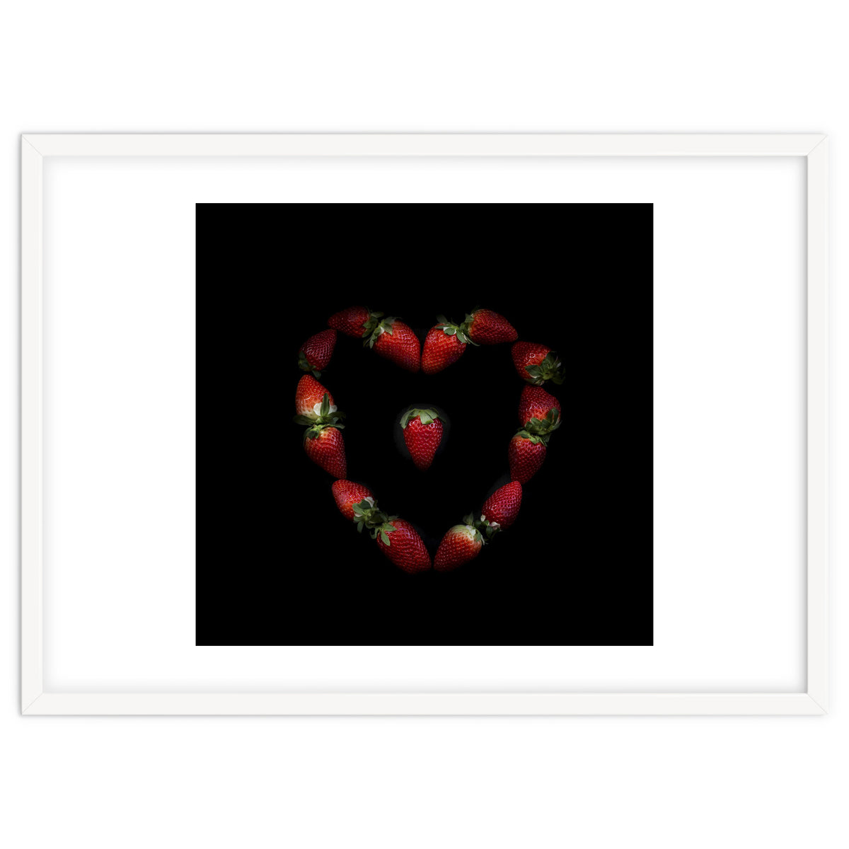 Heart of strawberries