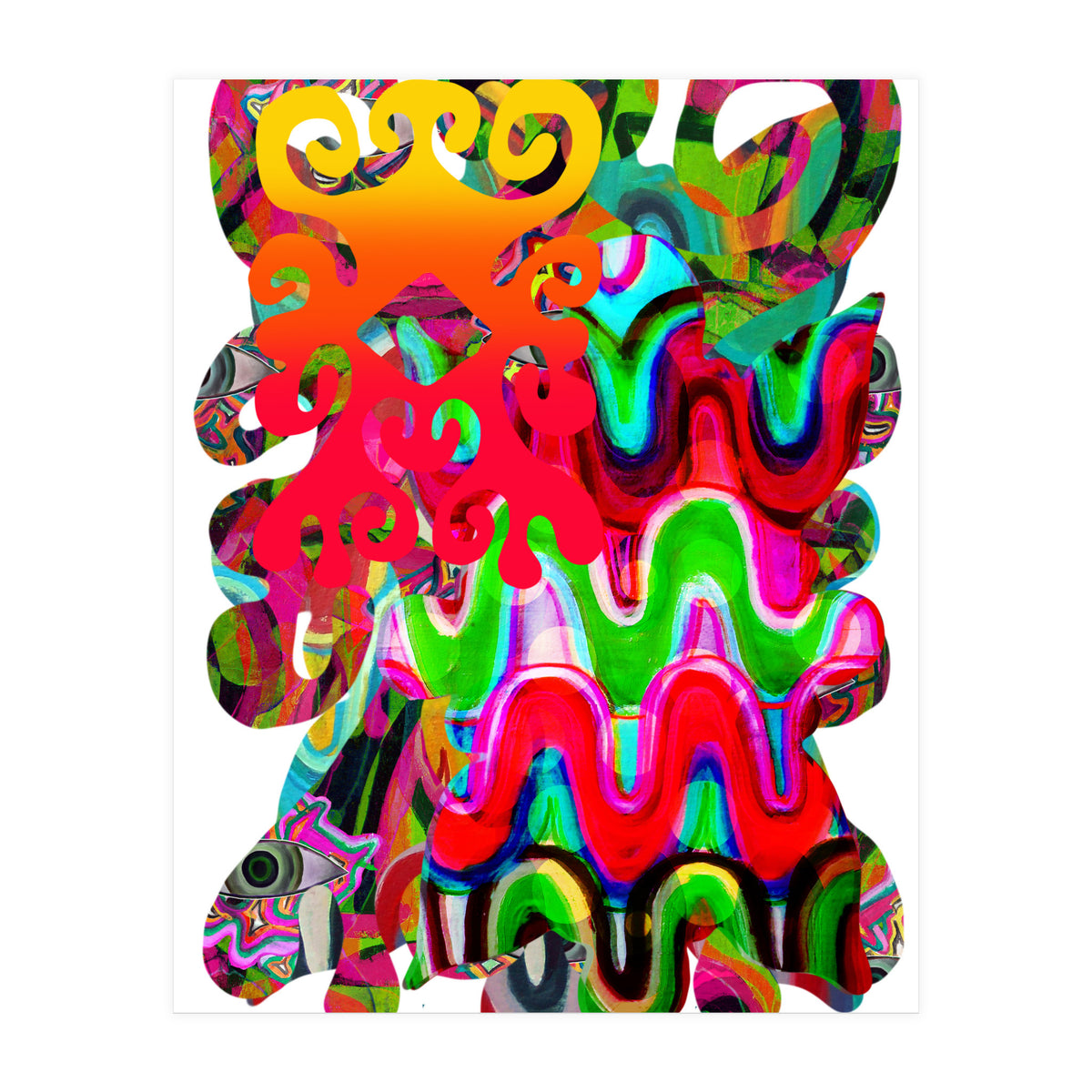 Pop Abstract Asimetrico 1 Copia (Print Only)