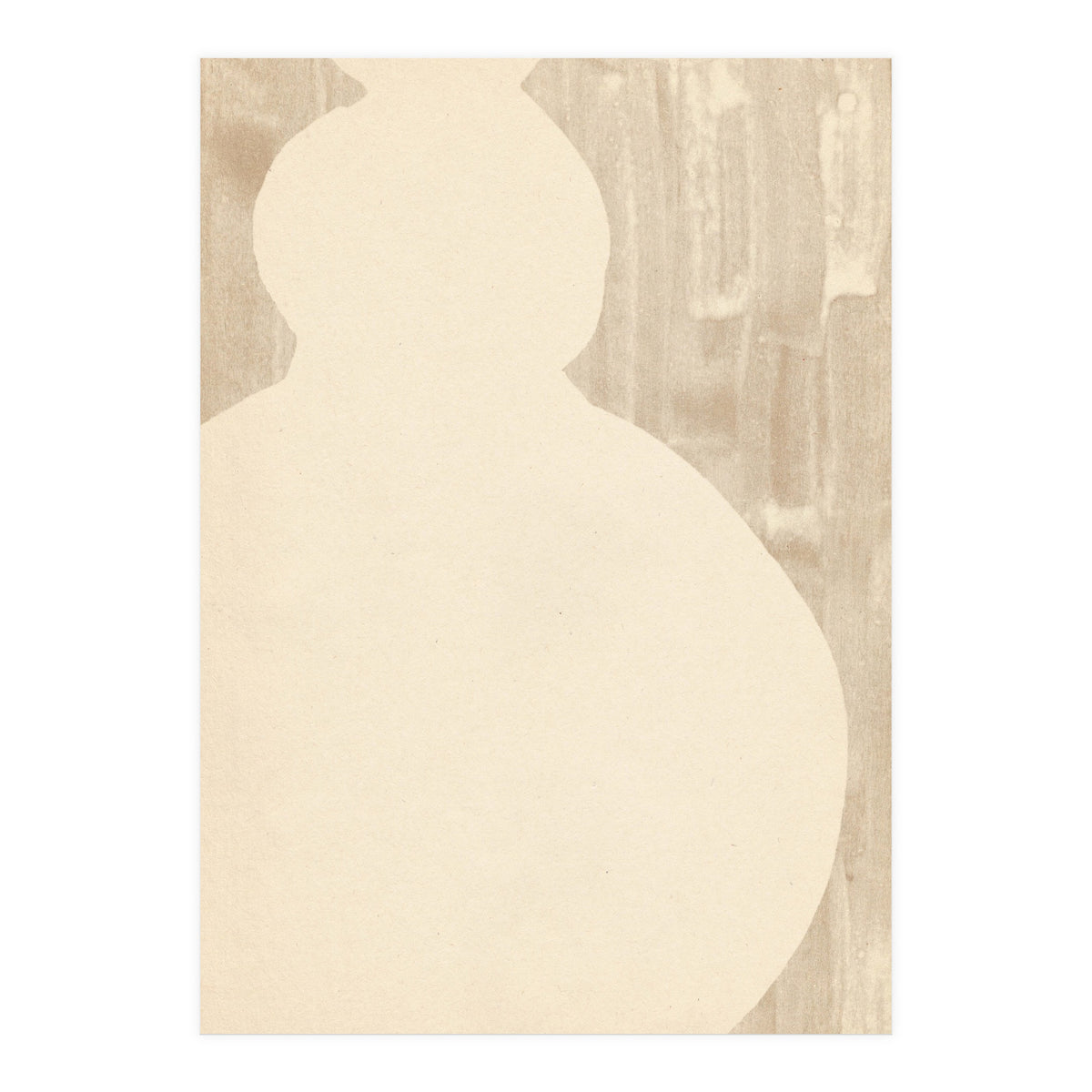 Cream tone vase silhouette (Print Only)