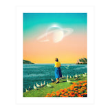 Woman With Birds  (Print Only) thumbnail
