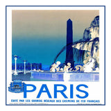 Travel Poster Paris Vintage  (Print Only) thumbnail
