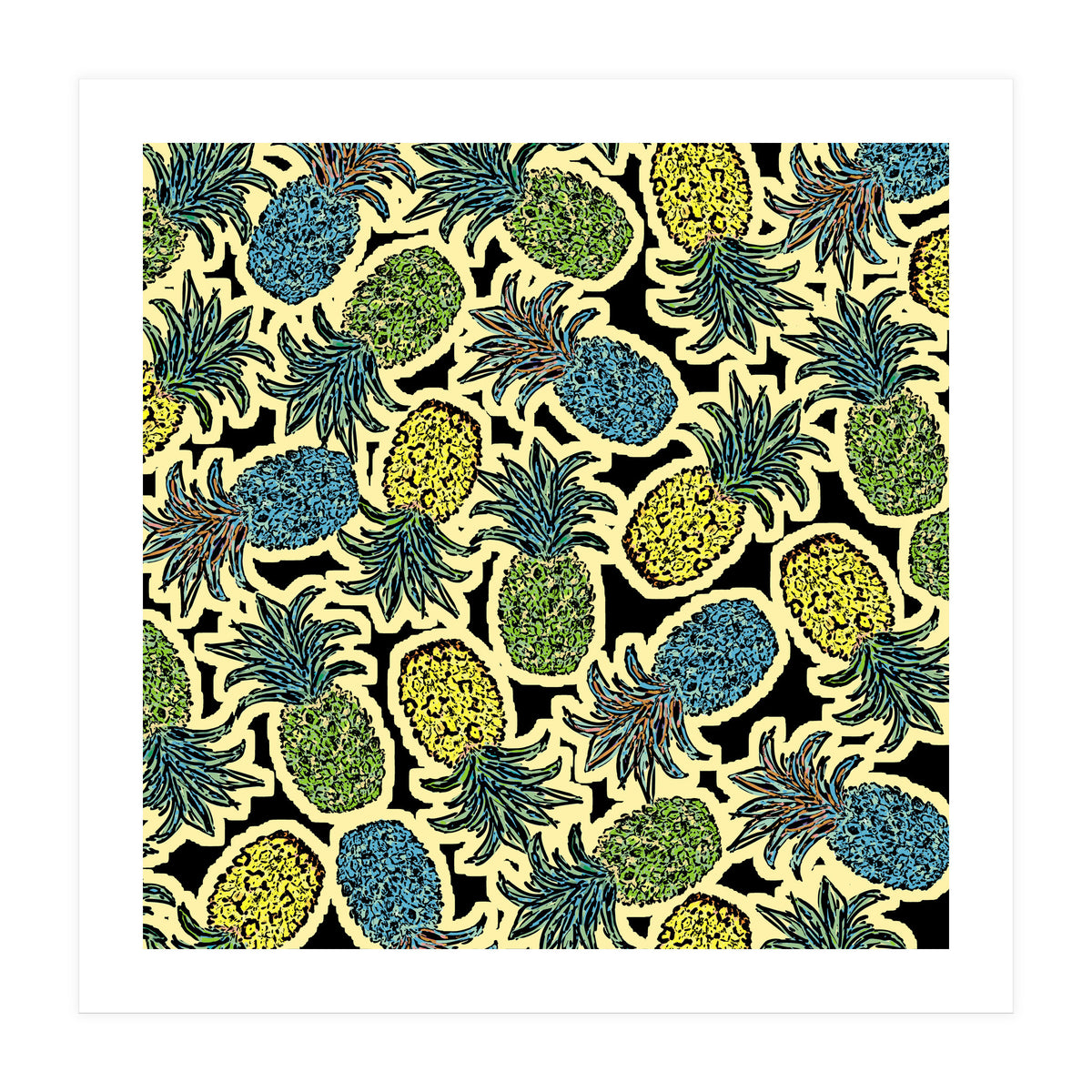 Pineapple Pandemonium Retro Tone (Print Only)