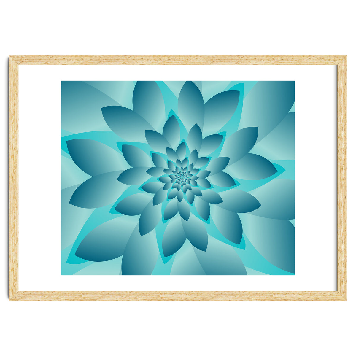 Abstract Modern Optical Illusion Floral Design Art