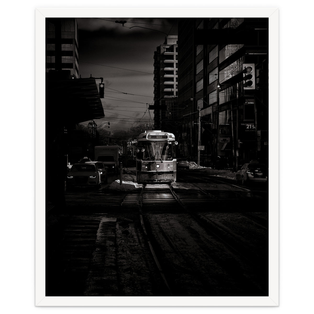 The 512 St. Clair Streetcar Toronto Canada Toned Version