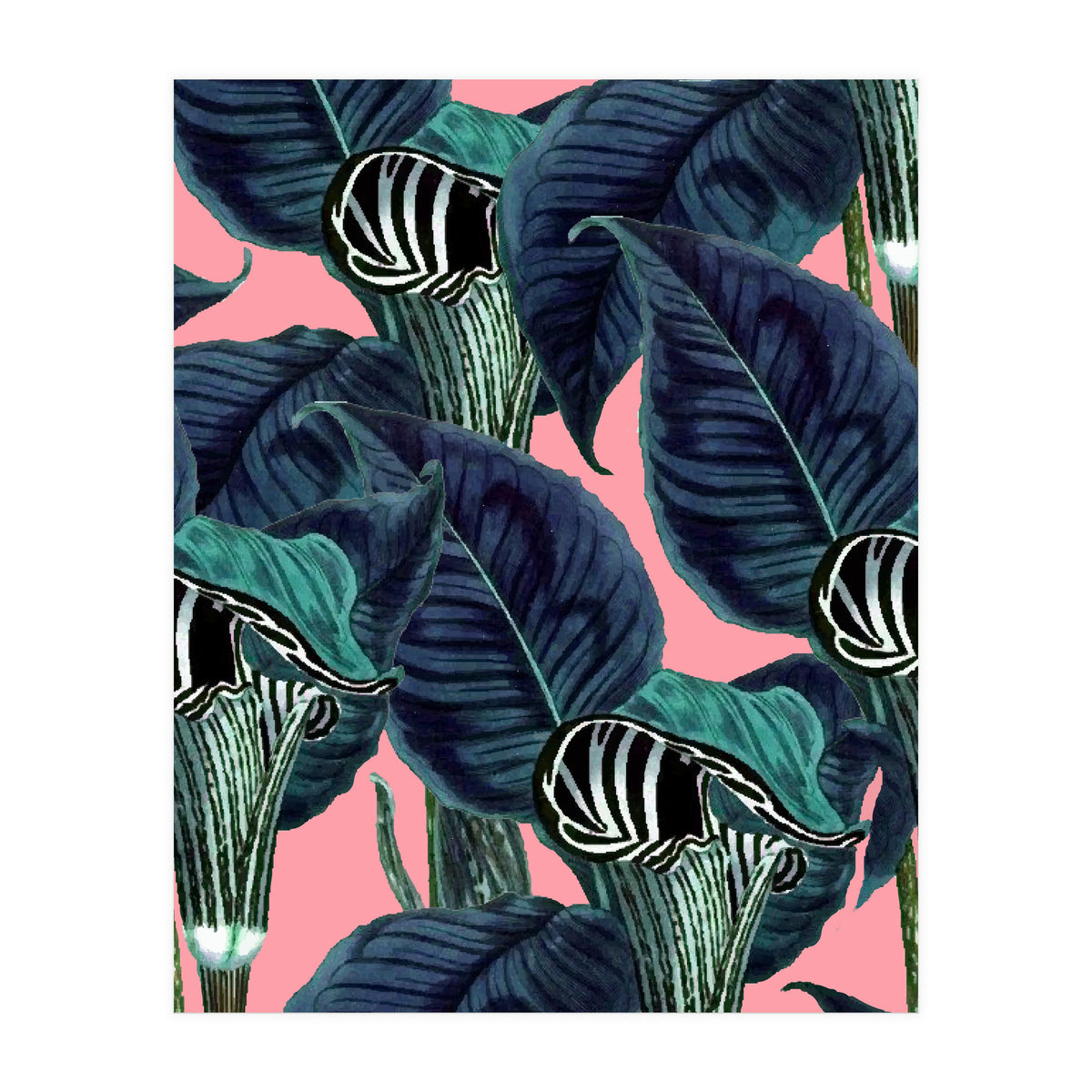 Tropical Flower Pattern (Print Only)