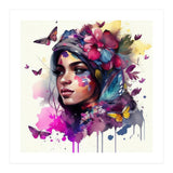 Watercolor Floral Arabian Woman #9 (Print Only) thumbnail