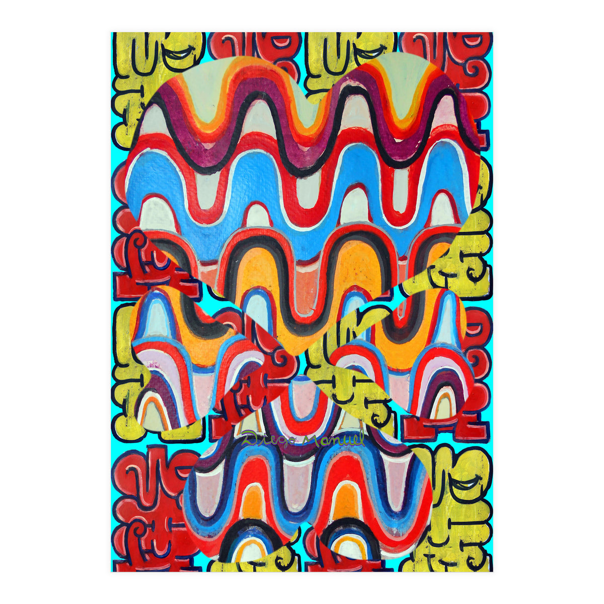 4 Corazones Tapiz 9 (Print Only)