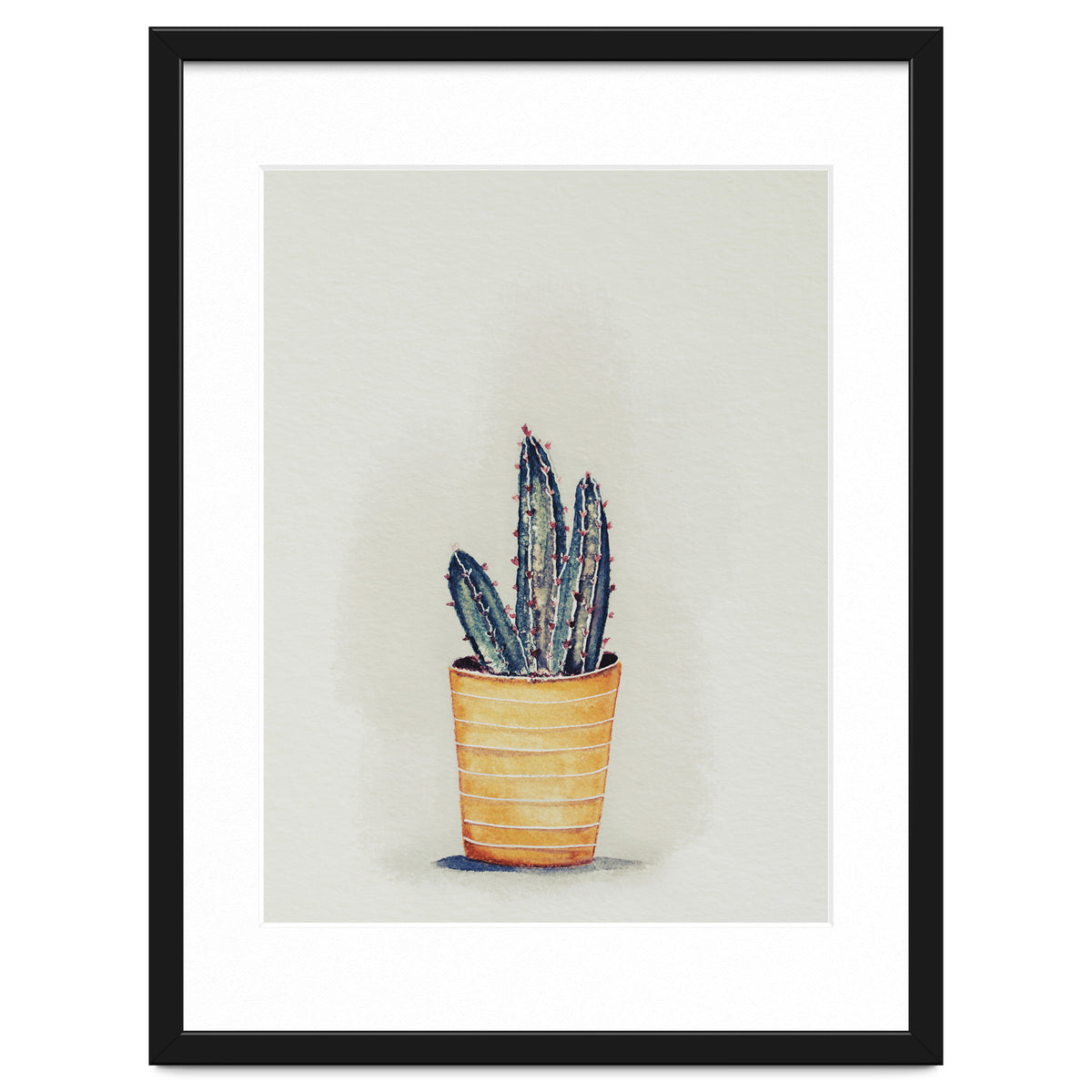 Cactus in yellow pot