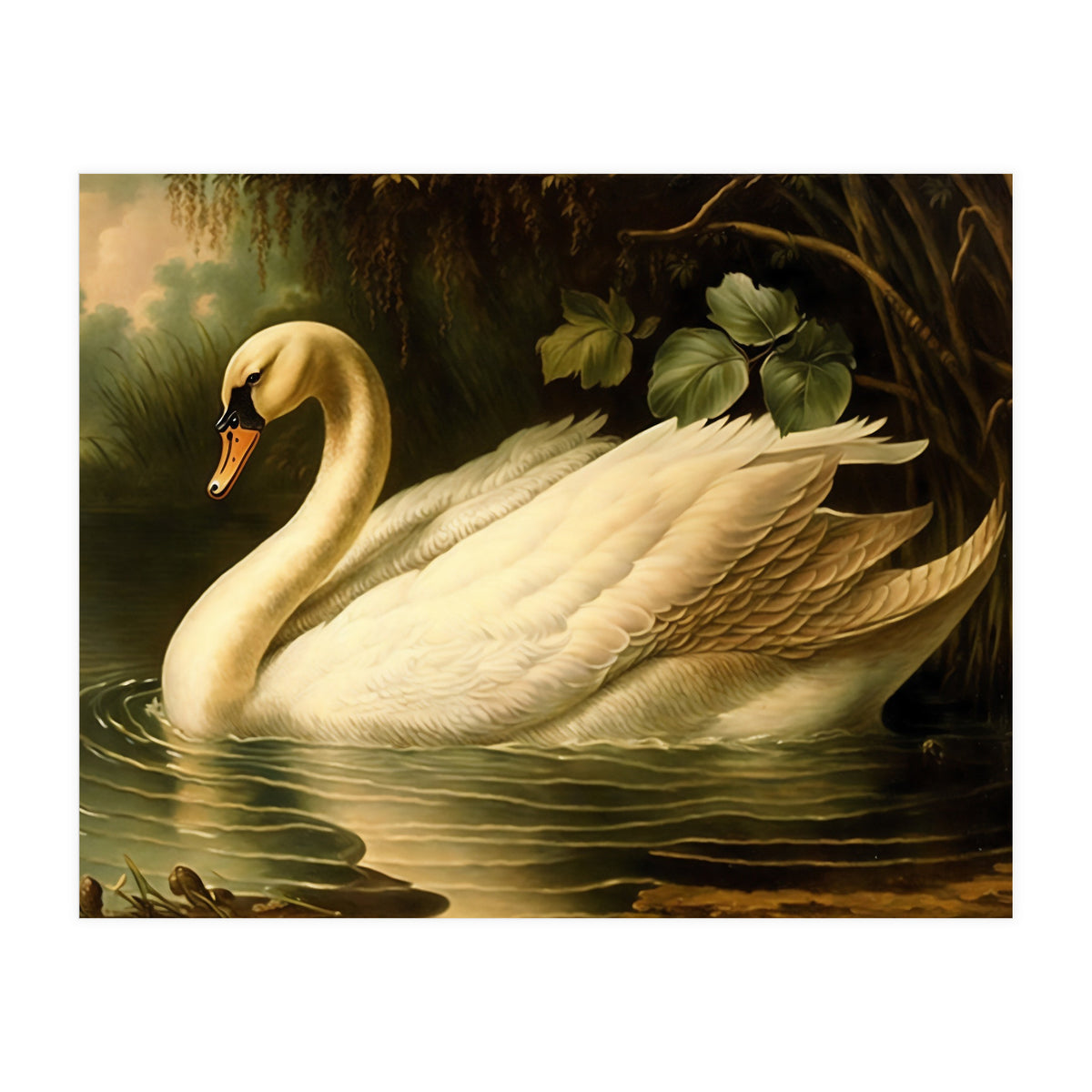 Swan Classic Painting (Print Only)