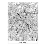 Paris White Map (Print Only) thumbnail