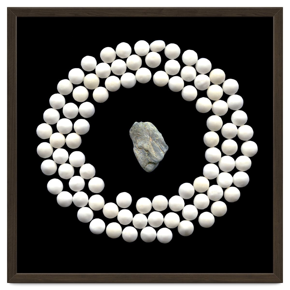 White pearls and stone