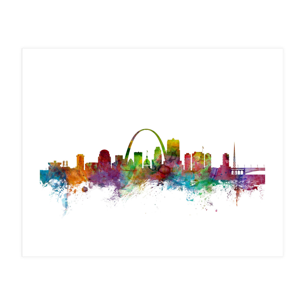 St Louis Missouri Skyline (Print Only)