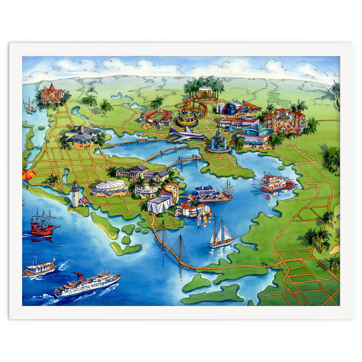 Tampa Bay Illustrated Map