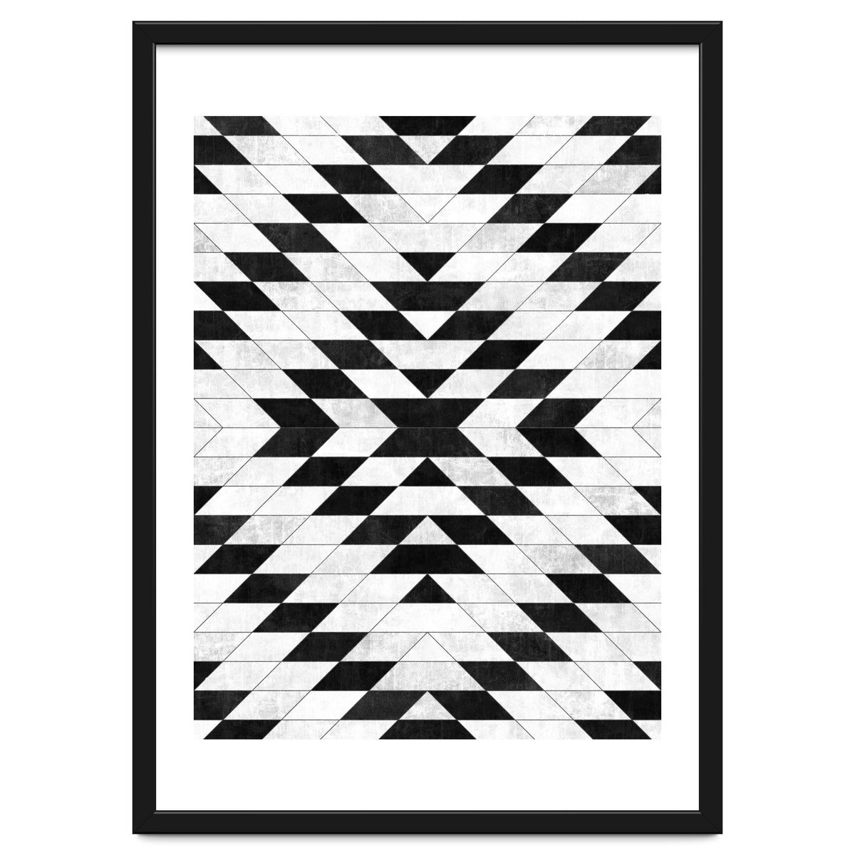 Urban Tribal Pattern No.15 - Aztec - White Concrete
