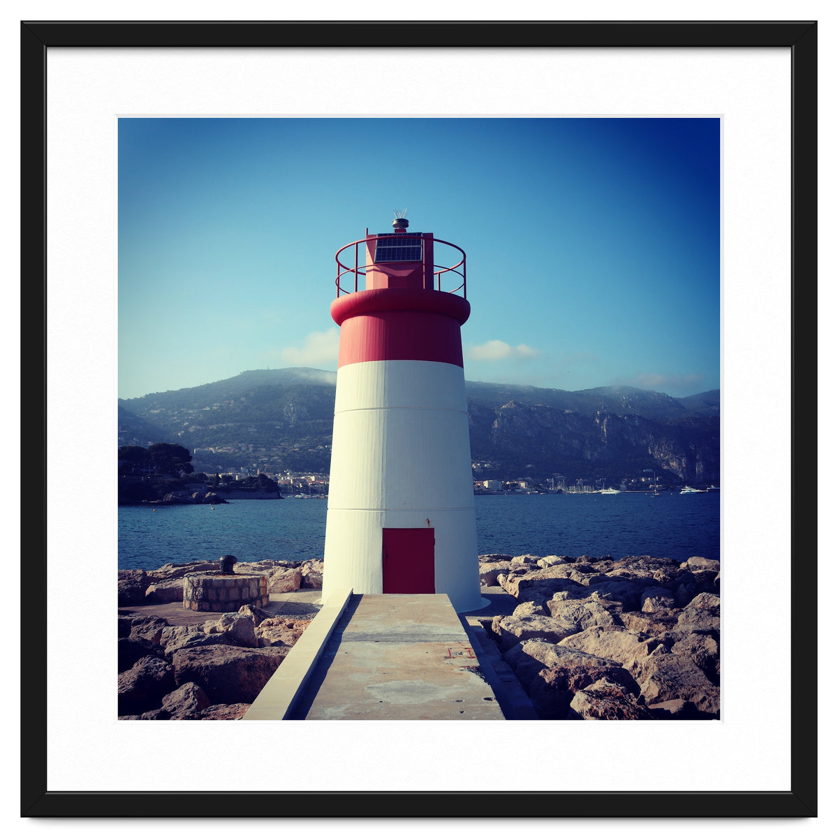 Red and white lighthouse