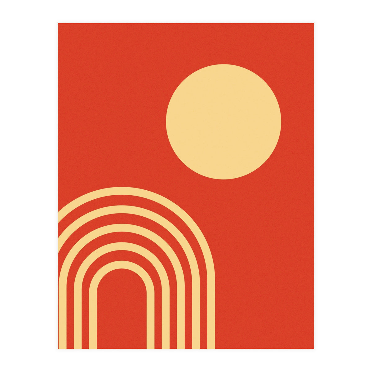 Mid Century Sun and Rainbow Lines (Print Only)