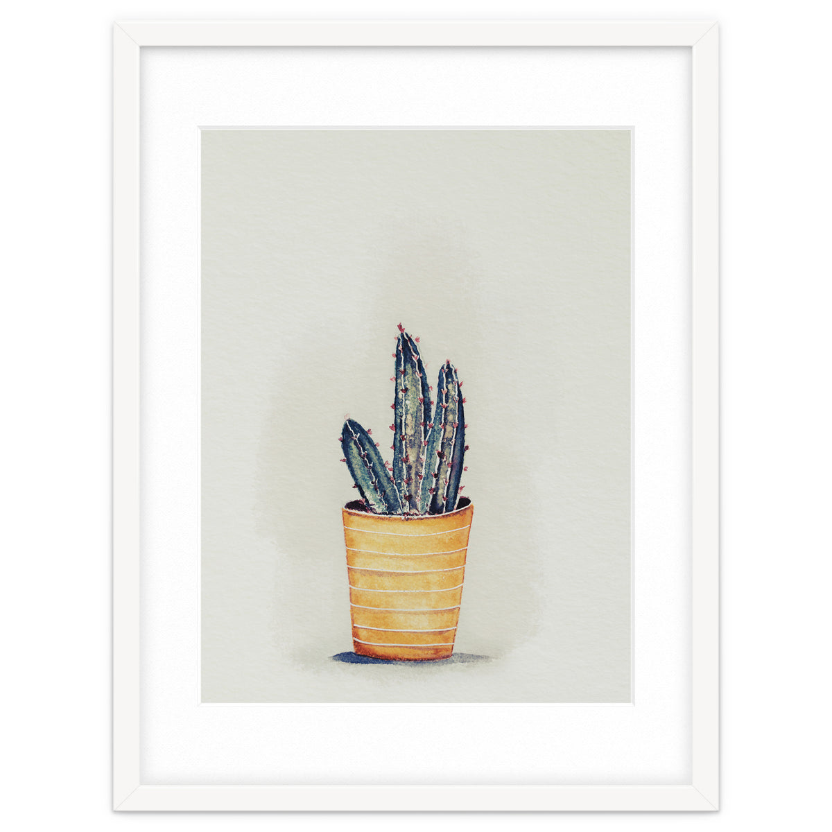 Cactus in yellow pot