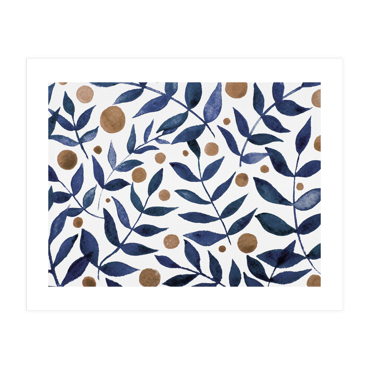 Watercolor Indigo Branches (Print Only)