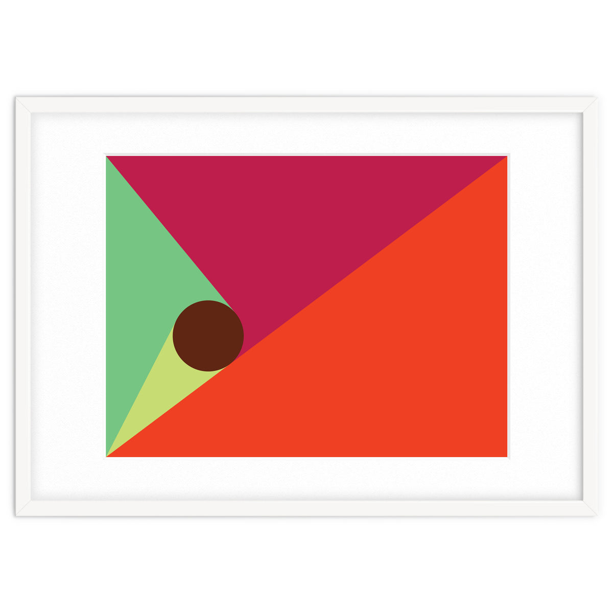 Geometric Shapes No. 25 - orange, mint & purple