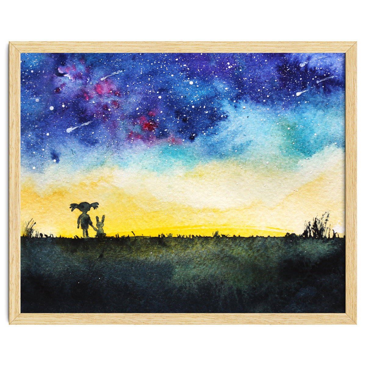 Baby girl's wishes || watercolor for nursery, kids room