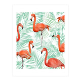 Flamingo And Mint Palm (Print Only) thumbnail