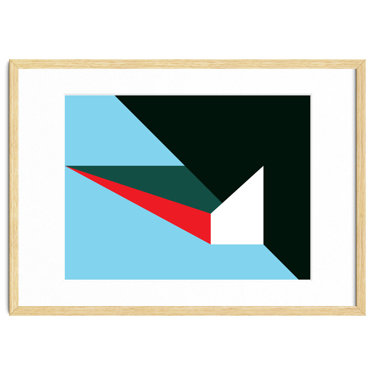 Geometric Shapes No. 45 - red, blue, green & black