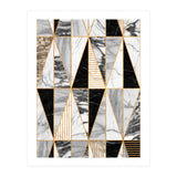 Marble Triangles - Black and White (Print Only) thumbnail
