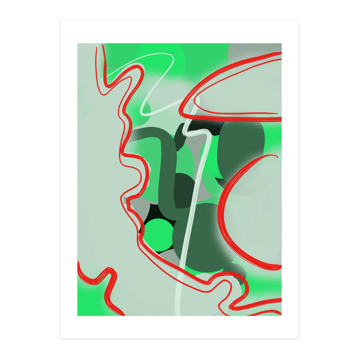 Abstraction In Complementary Colors 1 (Print Only)