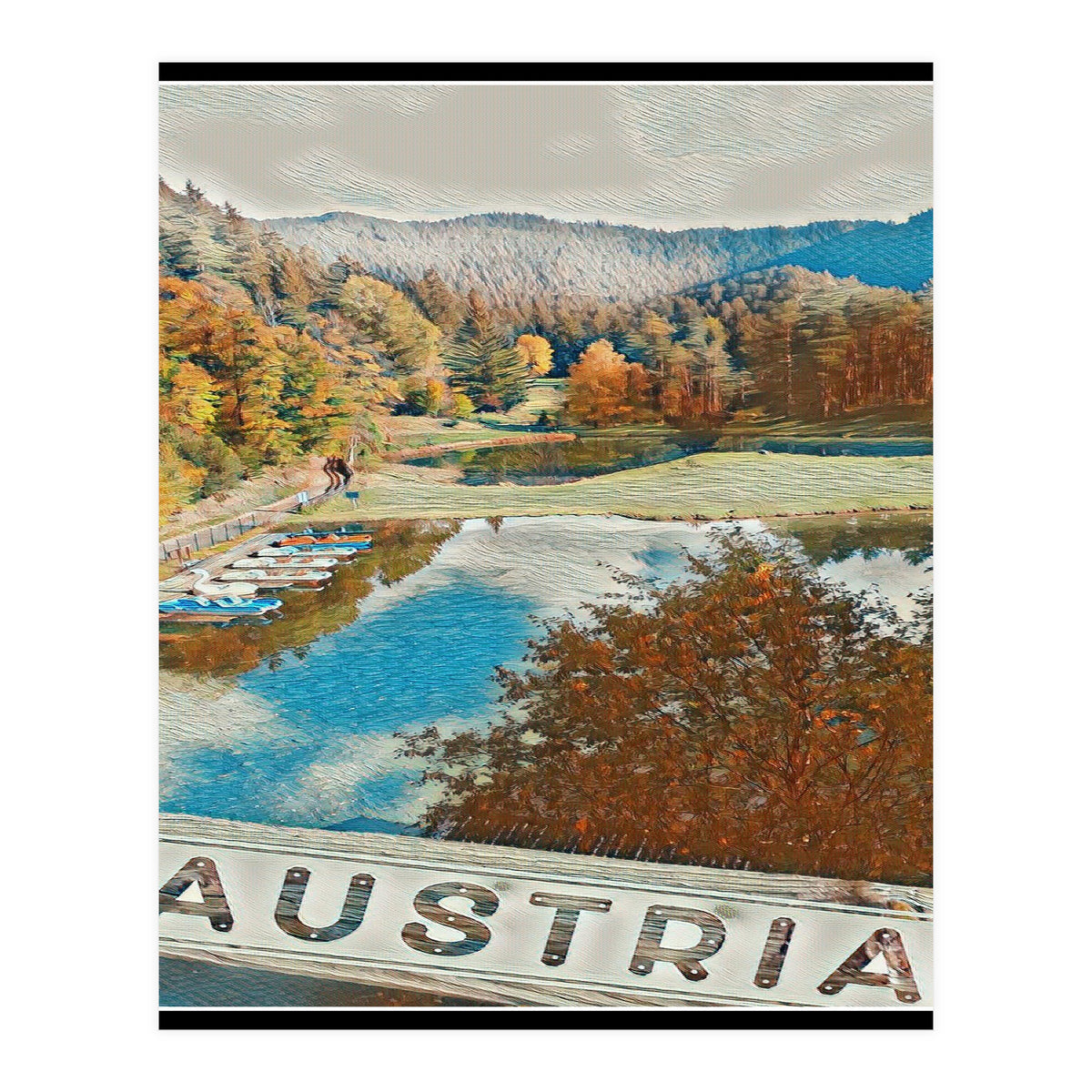Boats on Austria. (Print Only)