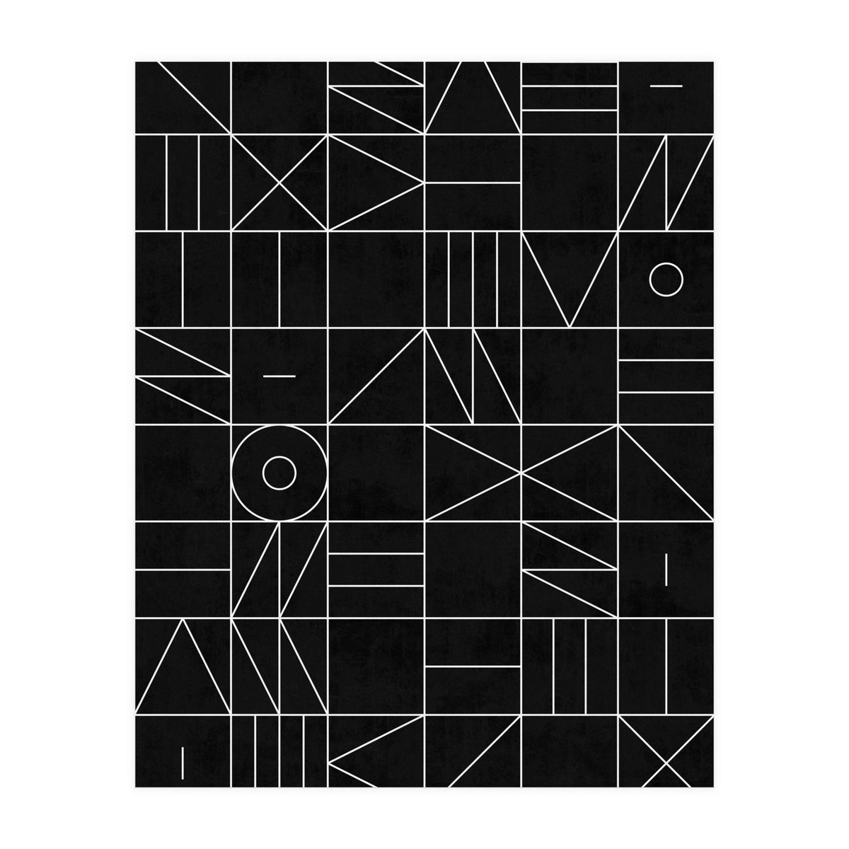 My Favorite Geometric Patterns No.9 - Black (Print Only)