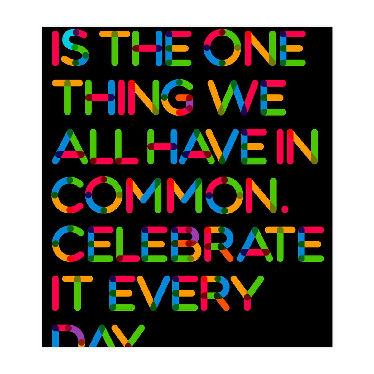 DIVERSITY (black Version) (Print Only)