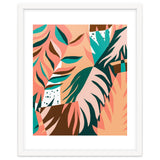 Watching The Leaves Turn, Tropical Autumn Colorful Eclectic Abstract Palm Nature Boho Graphic Design thumbnail