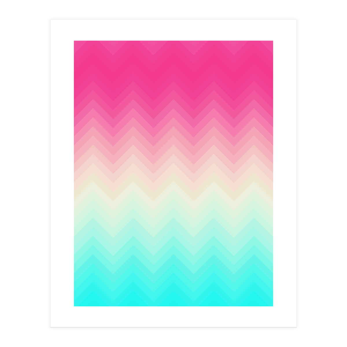 Chevron pink and blue (Print Only)