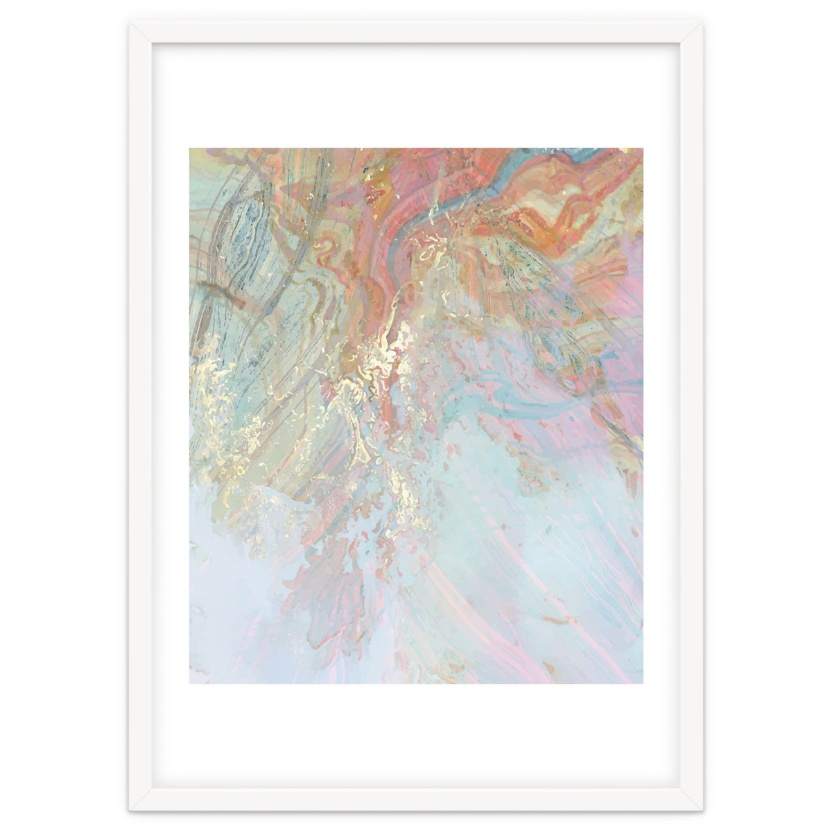 Marble Luxe, Abstract Nature Bohemian Texture, Blush Gold Scandanavian Pastel Neutral