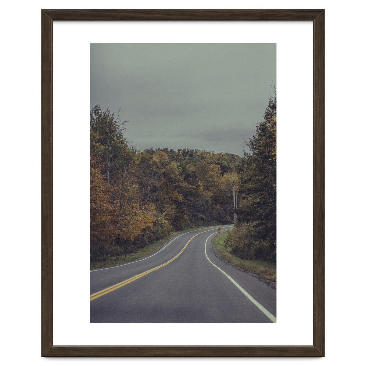 Fall Road in Upstate New York
