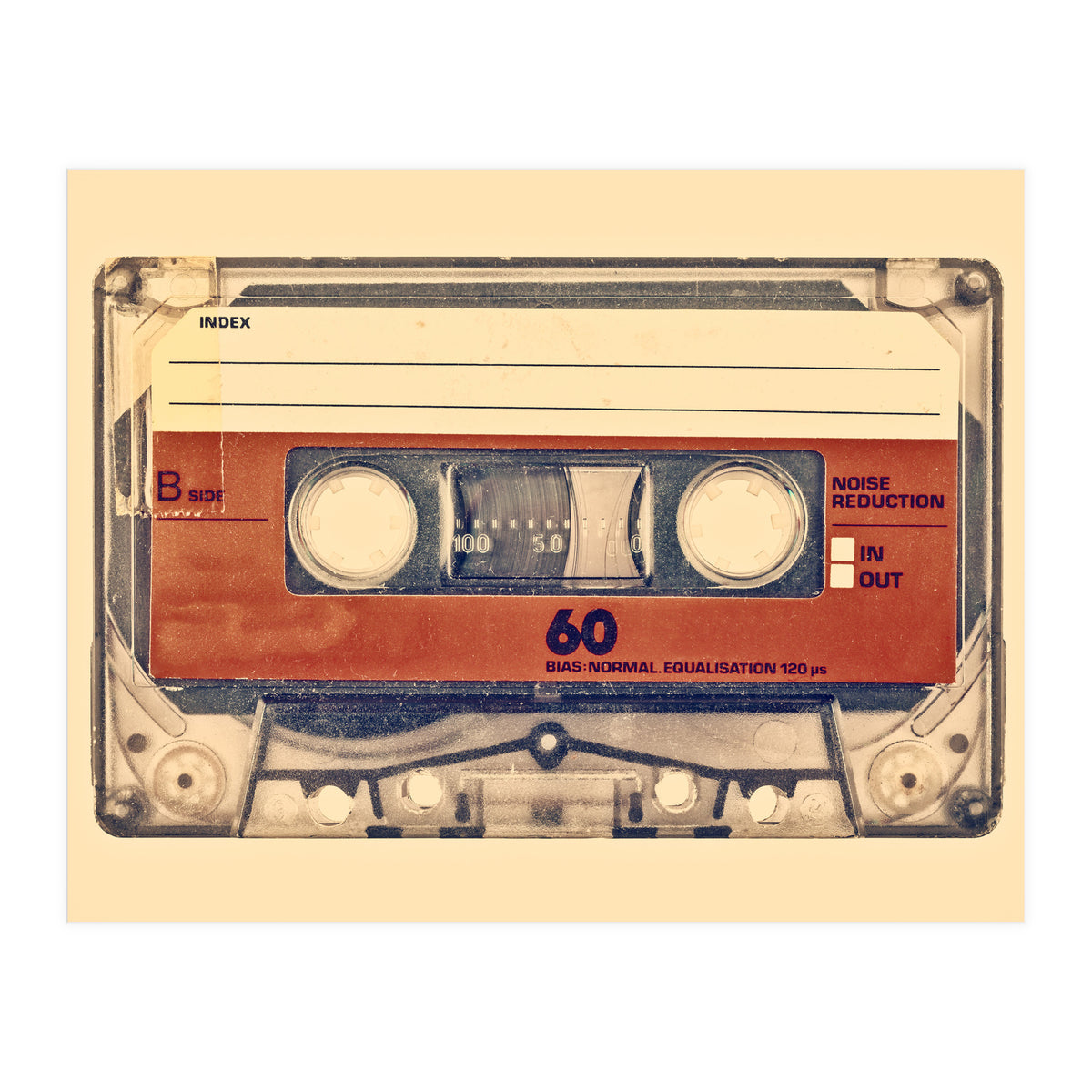 The retro audio compact cassette (Print Only)