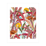 Faith Is The Bird That Feels The Light When The Dawn Is Still Dark, Vintage Botanical Nature Painting Jungle (Print Only) thumbnail