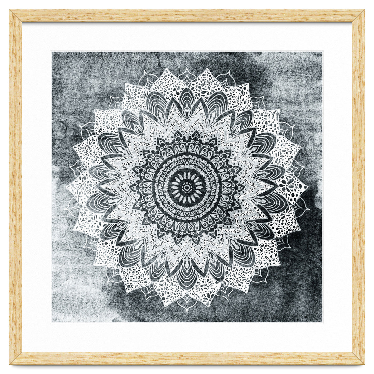 Bohochic Mandala In Gray