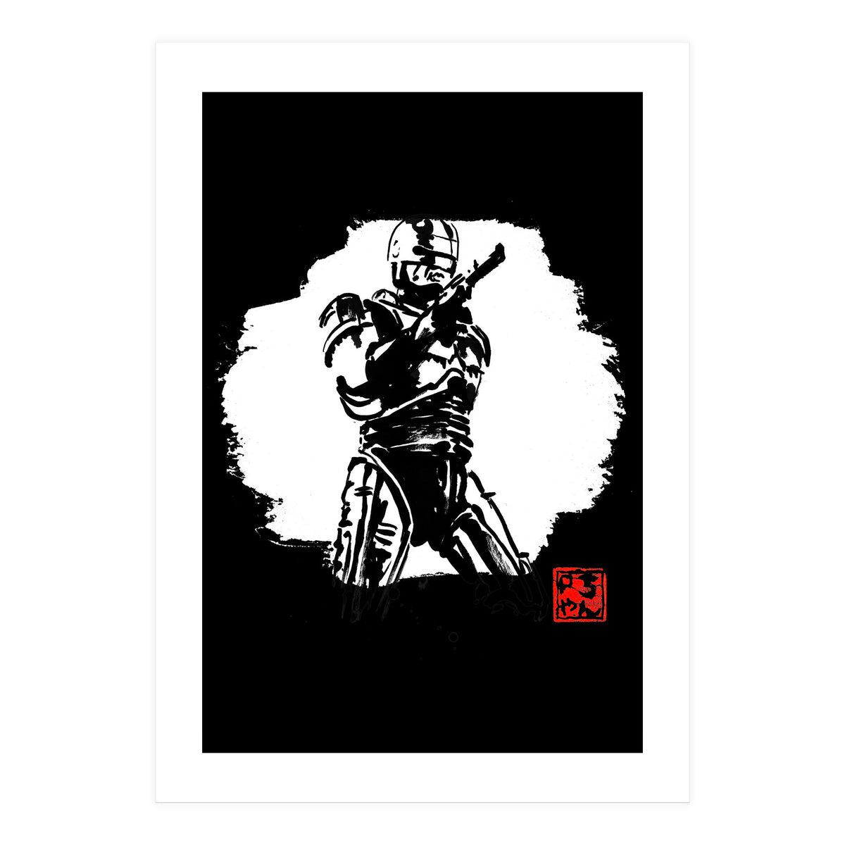 Robocop in white (Print Only)