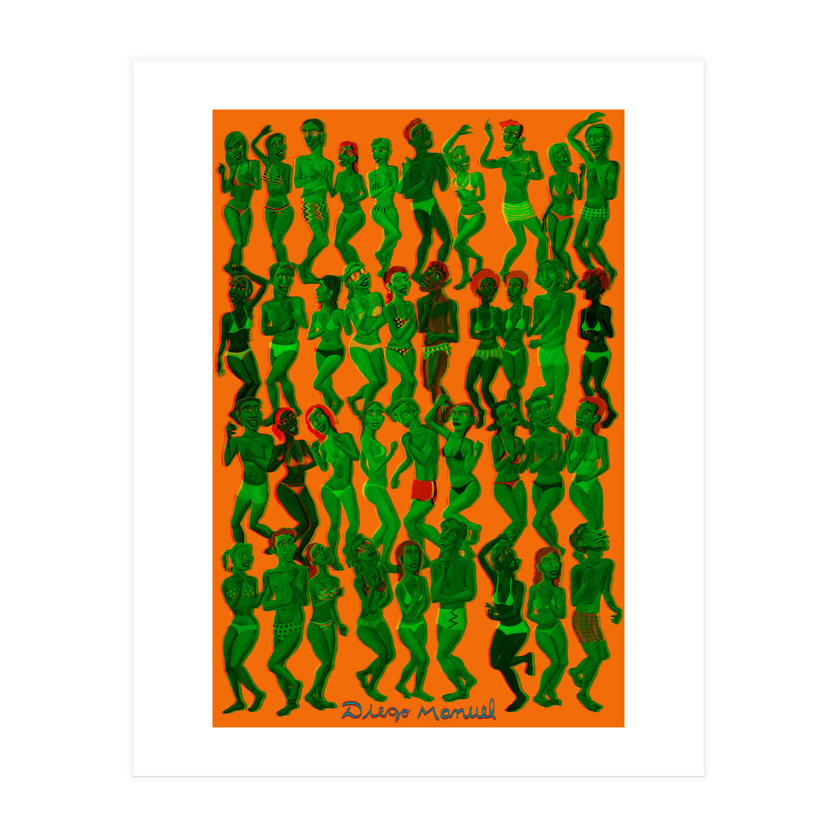 Bailando En La Playa 3d 5 (Print Only)