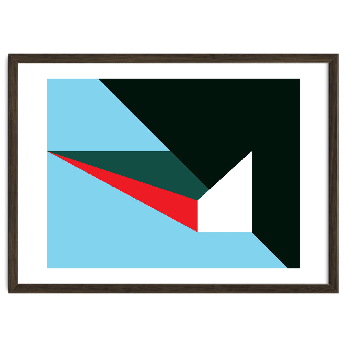Geometric Shapes No. 45 - red, blue, green & black