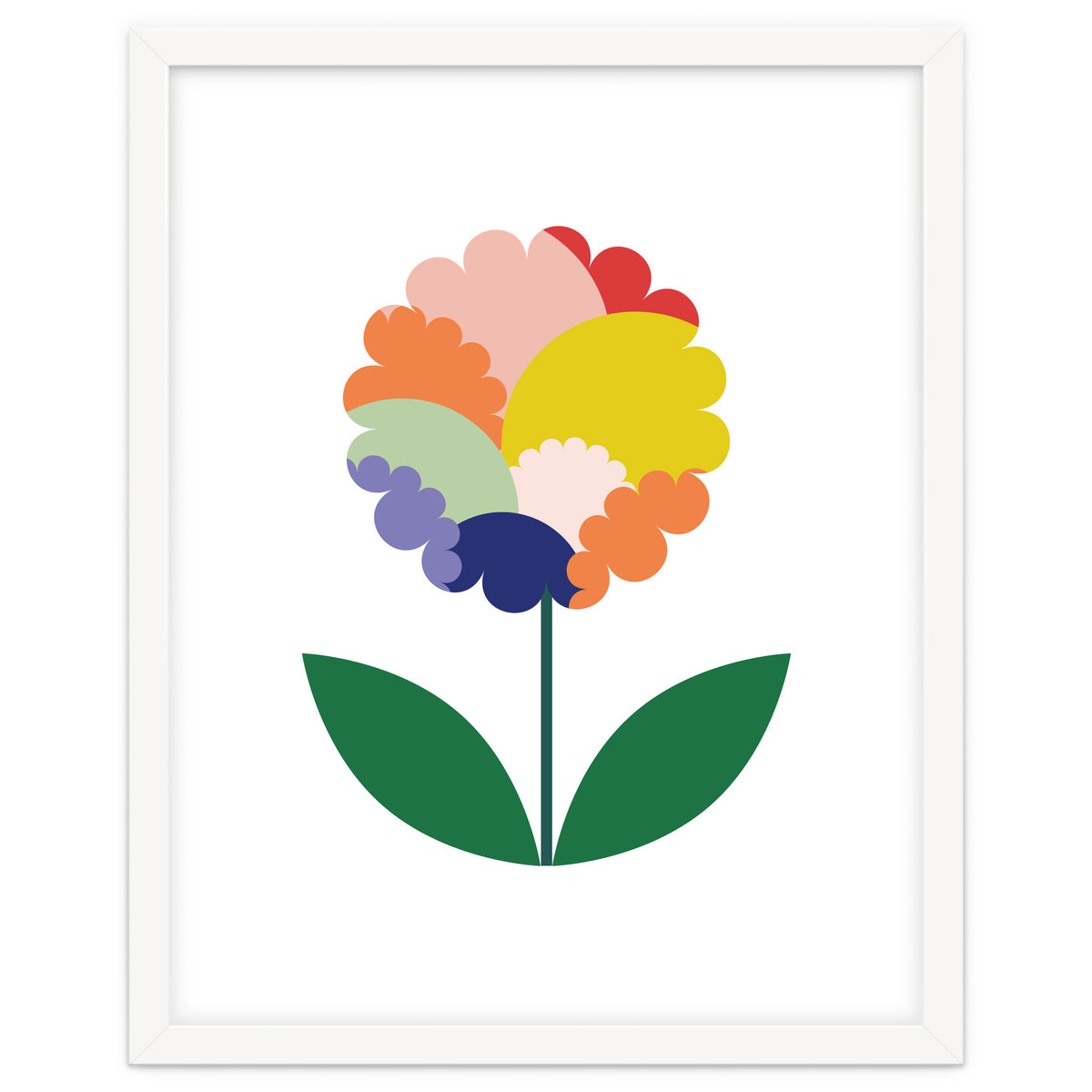 happy colorful flower