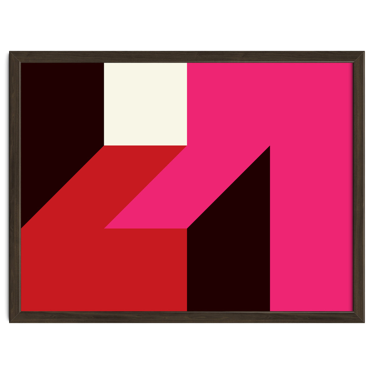 Geometric Shapes No. 62 - red, magenta & black