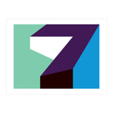 Geometric Shapes No. 60 - purple, mint & purple (Print Only) thumbnail