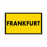 Let`s go to Frankfurt, Germany! Yellow road sign (Print Only) thumbnail