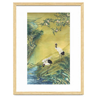 Cranes Under A Peach Tree