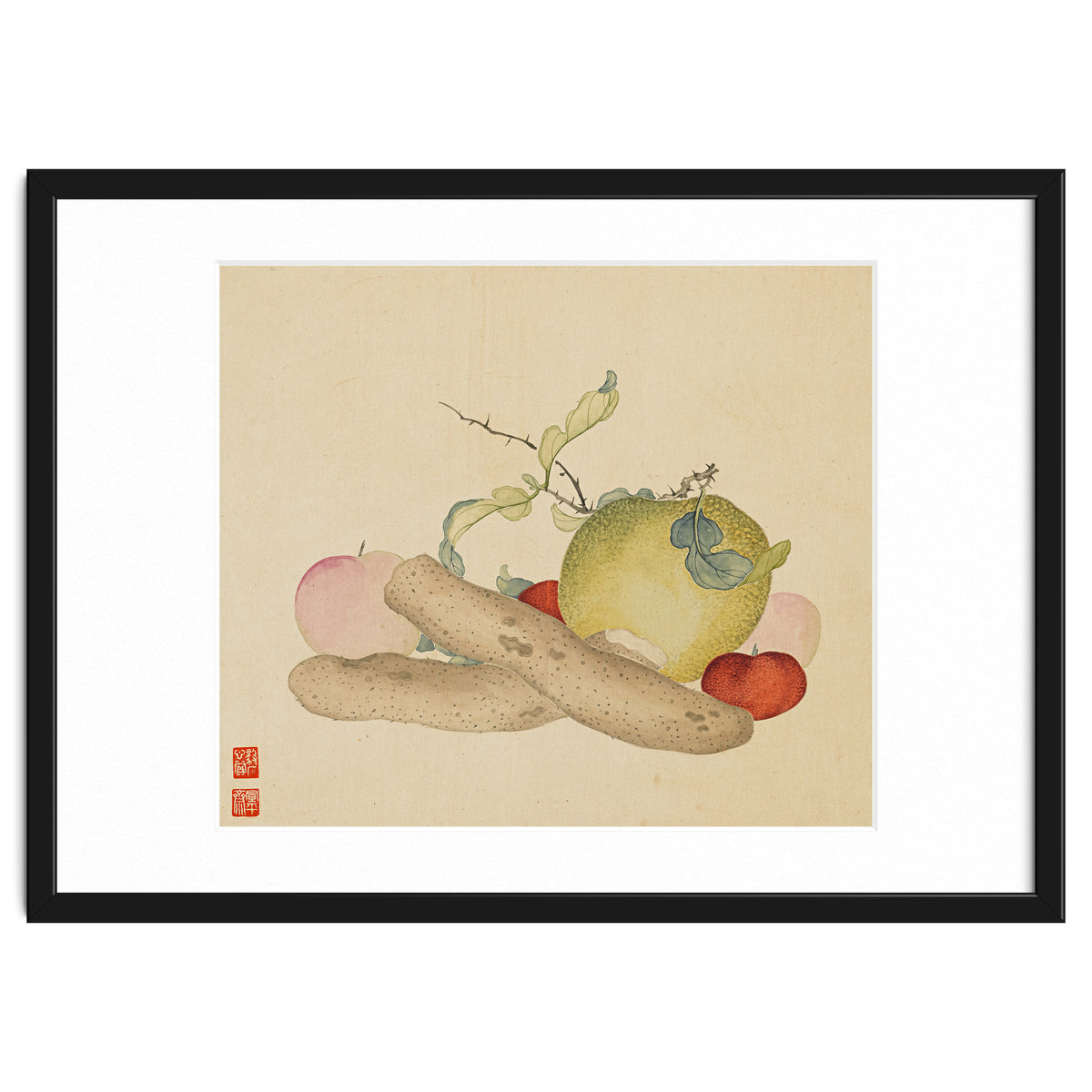 Wang Chengyu~flowers And Vegetables, Vegetables, Fruits, Yam, Apple, Pear