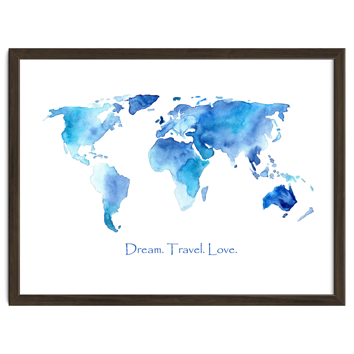 Dream. Travel. Love || watercolor