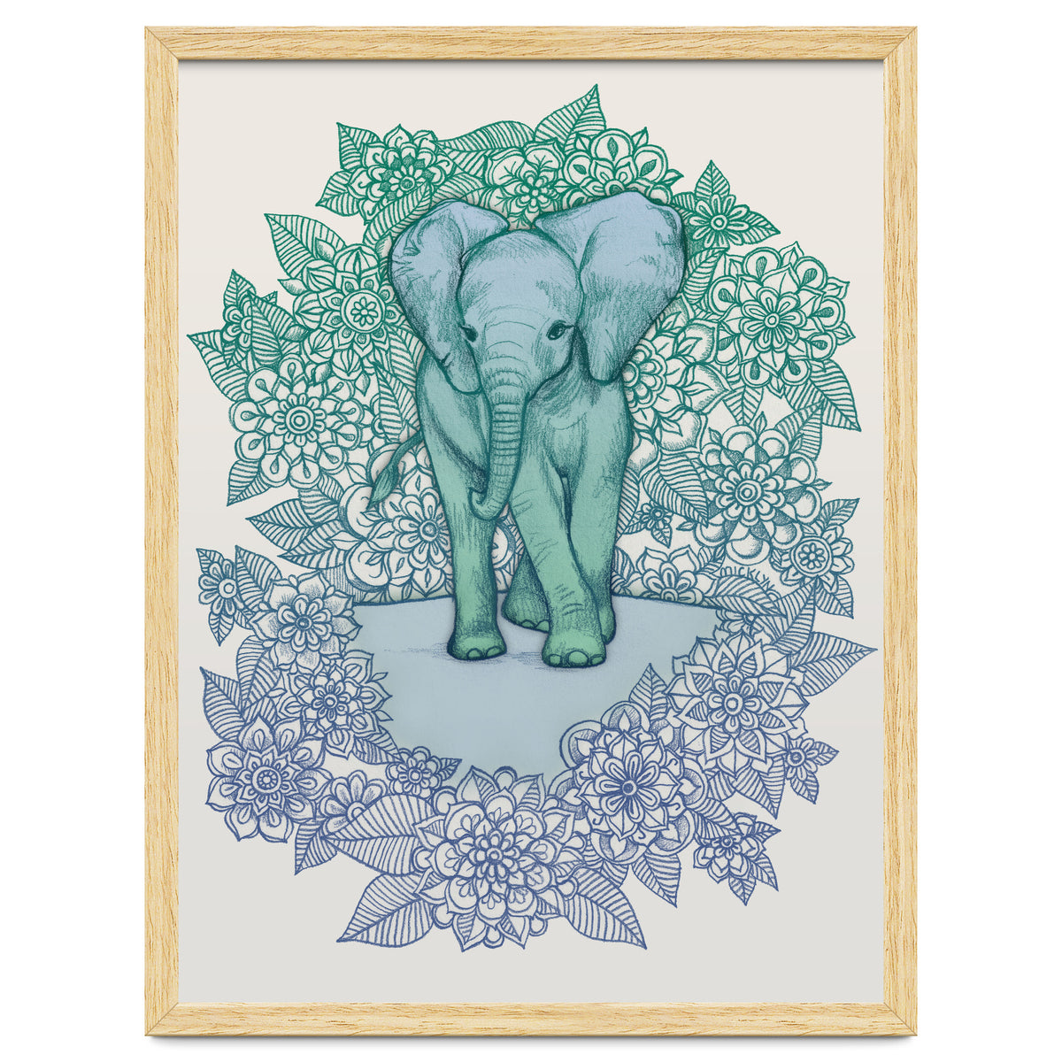 Emerald Elephant in the Lilac Evening