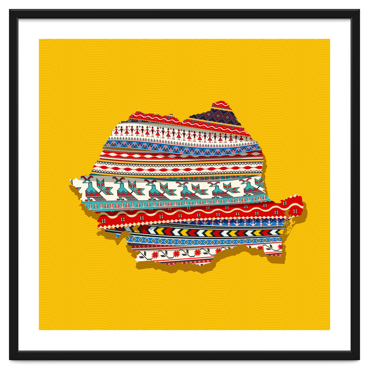 Decorative Romania Map